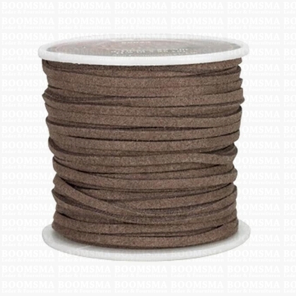 Suedine lace dark brown Width 3 mm, 22.8 meters - pict. 1