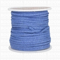 Suedine lace Light blue Width 3 mm, 22.8 meters