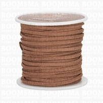 Suedine lace medium brown Width 3 mm, 22.8 meters