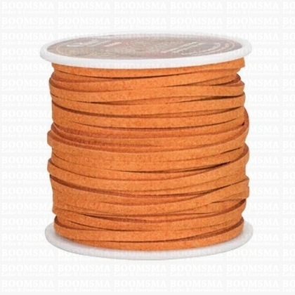 Suedine lace orange Width 3 mm, 22.8 meters - pict. 1