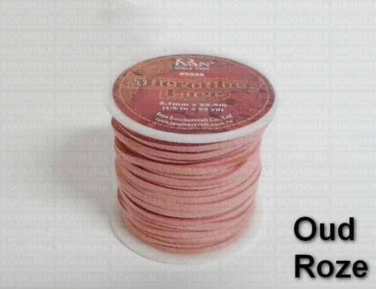 Suedine lace old pink Width 3 mm, 22.8 meters - pict. 2
