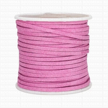 Suedine lace pink Width 3 mm, 22.8 meters - pict. 1