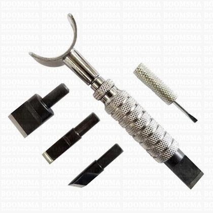 Swivel knife swivelknife with 3 extra blades, straight 1/2" - 3/8" - 1/4" & angle 1/4" (ea) - pict. 1