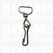 Swivel lanyard hooks silver eye 1,5 cm, hook 3,0 cm, total length 5,7 cm pack of 10 pcs. - pict. 1