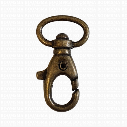 Swivel snap oval small 16 mm belt antique brass plated belt 16 mm, length 38 mm (ea) - pict. 1