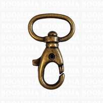 Swivel snap oval small 20 mm belt antique brass plated belt 20 mm, length 38 mm (ea)