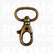 Swivel snap oval small 20 mm belt antique brass plated belt 20 mm, length 38 mm (ea) - pict. 1