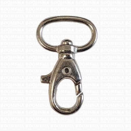 Swivel snap oval small 20 mm belt silver belt 20 mm, length 38 mm (ea) - pict. 1