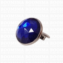 Synthetic crystal rivets large 16 mm round blue (ea)
