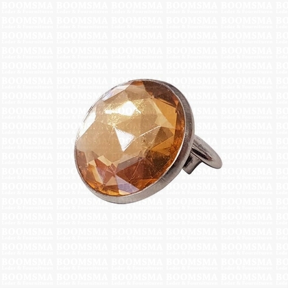 Synthetic crystal rivets large 16 mm round citrine (ea) - pict. 1