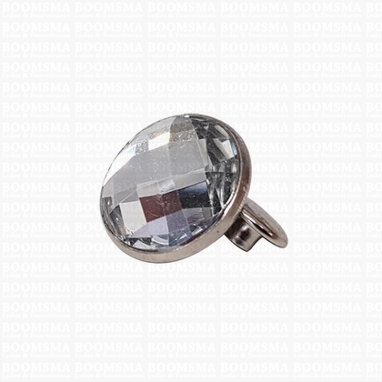 Synthetic crystal rivets large 16 mm round clear (ea) - pict. 1