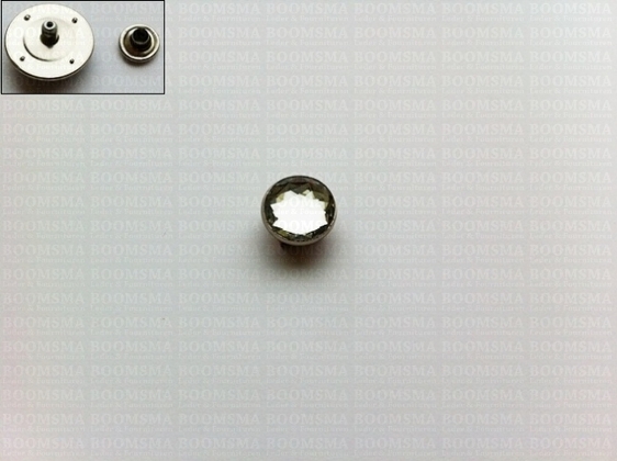 Synthetic crystal rivets large 16 mm round clear (ea) - pict. 2