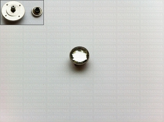 Buy your Synthetic crystal rivets large 16 mm round clear (ea) online