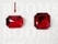 Synthetic crystal rivets large 16 × 26 mm rectangle red - pict. 2