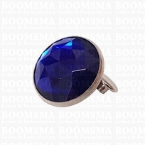 Synthetic crystal rivets large 20 mm round blue (ea)