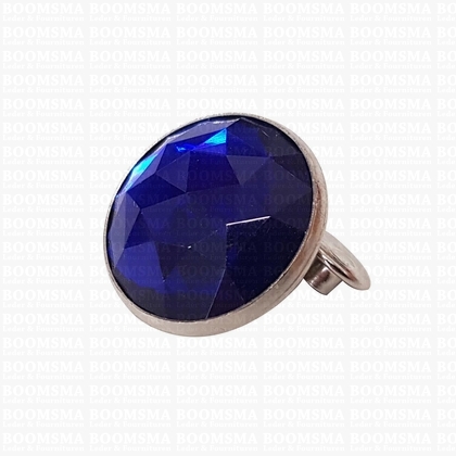Synthetic crystal rivets large 20 mm round blue (ea) - pict. 1