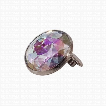 Synthetic crystal rivets large 20 mm round rhinestone (ea) - pict. 1