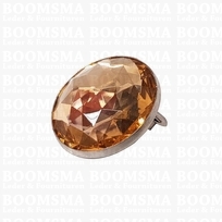 Synthetic crystal rivets large 20 mm round citrine (ea)