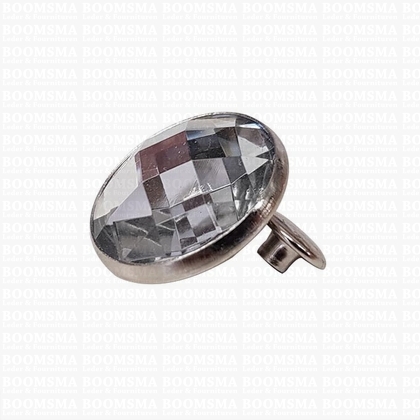Synthetic crystal rivets large 20 mm round clear (ea) - pict. 1
