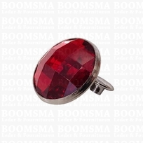 Synthetic crystal rivets large 20 mm round red