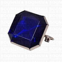 Synthetic crystal rivets large 24 mm square blue (ea)