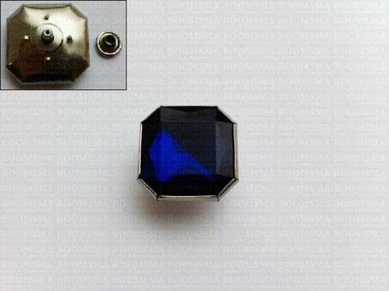 Synthetic crystal rivets large 24 mm square blue (ea) - pict. 2