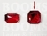 Synthetic crystal rivets large 24 mm square red - pict. 2