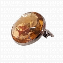 Synthetic crystal rivets large 25 mm round citrine (ea)