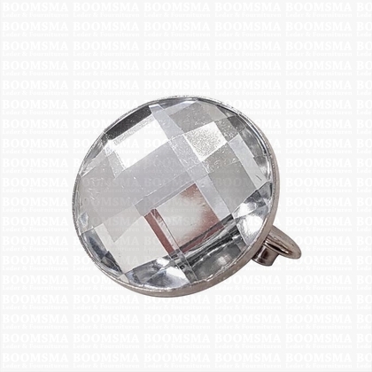 Synthetic crystal rivets large 25 mm round clear (ea) - pict. 1