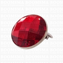 Synthetic crystal rivets large 25 mm round red