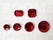 Synthetic crystal rivets large 25 mm round red - pict. 3