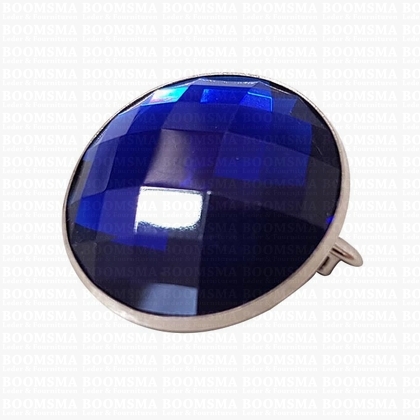 Synthetic crystal rivets large 30 mm round blue (ea) - pict. 1