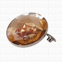 Synthetic crystal rivets large 30 mm round citrine (ea)