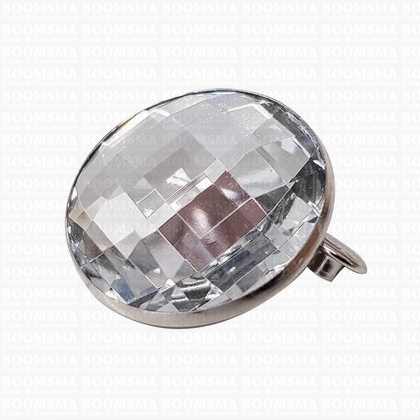 Synthetic crystal rivets large 30 mm round clear (ea) - pict. 1