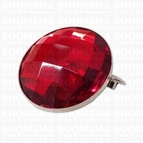 Synthetic crystal rivets large 30 mm round red