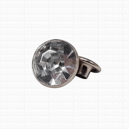Synthetic crystal rivets small Ø 10 mm (per 10) clear / helder - pict. 1