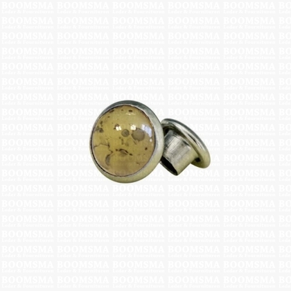 Synthetic stone rivets Ø 6 mm (per 10) lightyellow / lichtgeel - pict. 1