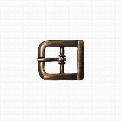 bag buckle double deluxe antique brass plated 16 mm brushed - pict. 1