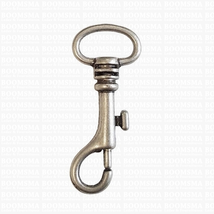 Bag swivel snap middle 16 or 20 mm strap antique/matt silver  - pict. 1