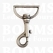 Bag swivel snap hook 40 mm belt antique/mat silver  riem 40 mm, lengte 70 mm  - pict. 1