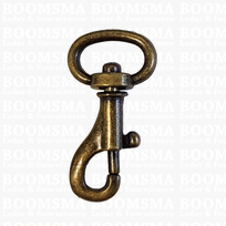 Bag swivel snap mini 12 mm belt antique brass plated belt 12 mm, length 35 mm (ea)