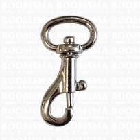 Bag swivel snap mini 12 mm belt silver belt 12 mm, length 35 mm (ea)