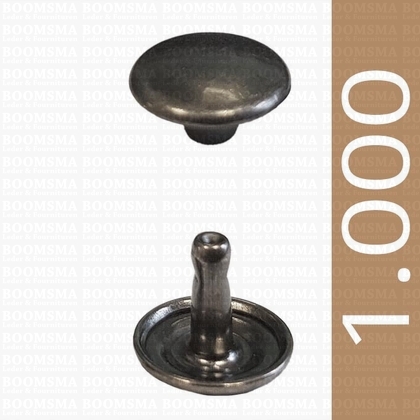 Rivets: Rivets 36 Double cap gun metal (Econicant) 36/8/2 per 1.000 - pict. 1