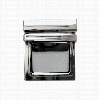 Tic tuc case clasp deluxe silver straight small 3,0 cm wide - pict. 1