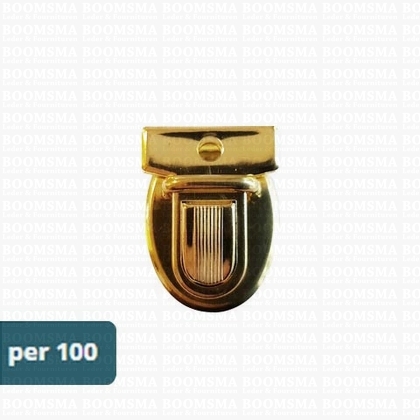 Tic tuc case clasp gold small (l: 34 × w: 25 mm), round (excl. rivet) (ea) per 100 - pict. 1