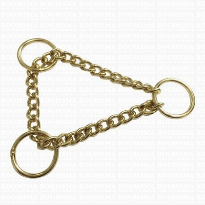 Triangle chain gold thickness Ø 2,0 mm, length of the chain 20 cm (Ø ring 19 mm)  - pict. 1