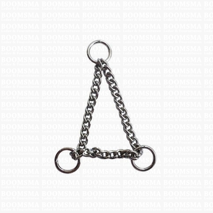 Triangle chain silver thickness Ø 1,3 mm × 15 cm (inside ring Ø 10 mm) - pict. 1