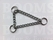 Triangle chain silver thickness Ø 2,5 mm, length of the chain 25 cm (inside ring Ø 19 mm) - pict. 1