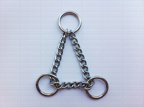 Triangle chain silver thickness Ø 3,0 mm, length of the chain 25 cm (inside ring Ø 28 mm) - pict. 1