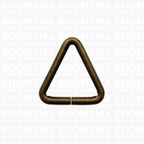 Triangular ring antique brass plated 25 × 27 × 27 mm, Ø 4 mm (per 10)